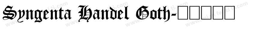 Syngenta Handel Goth字体转换